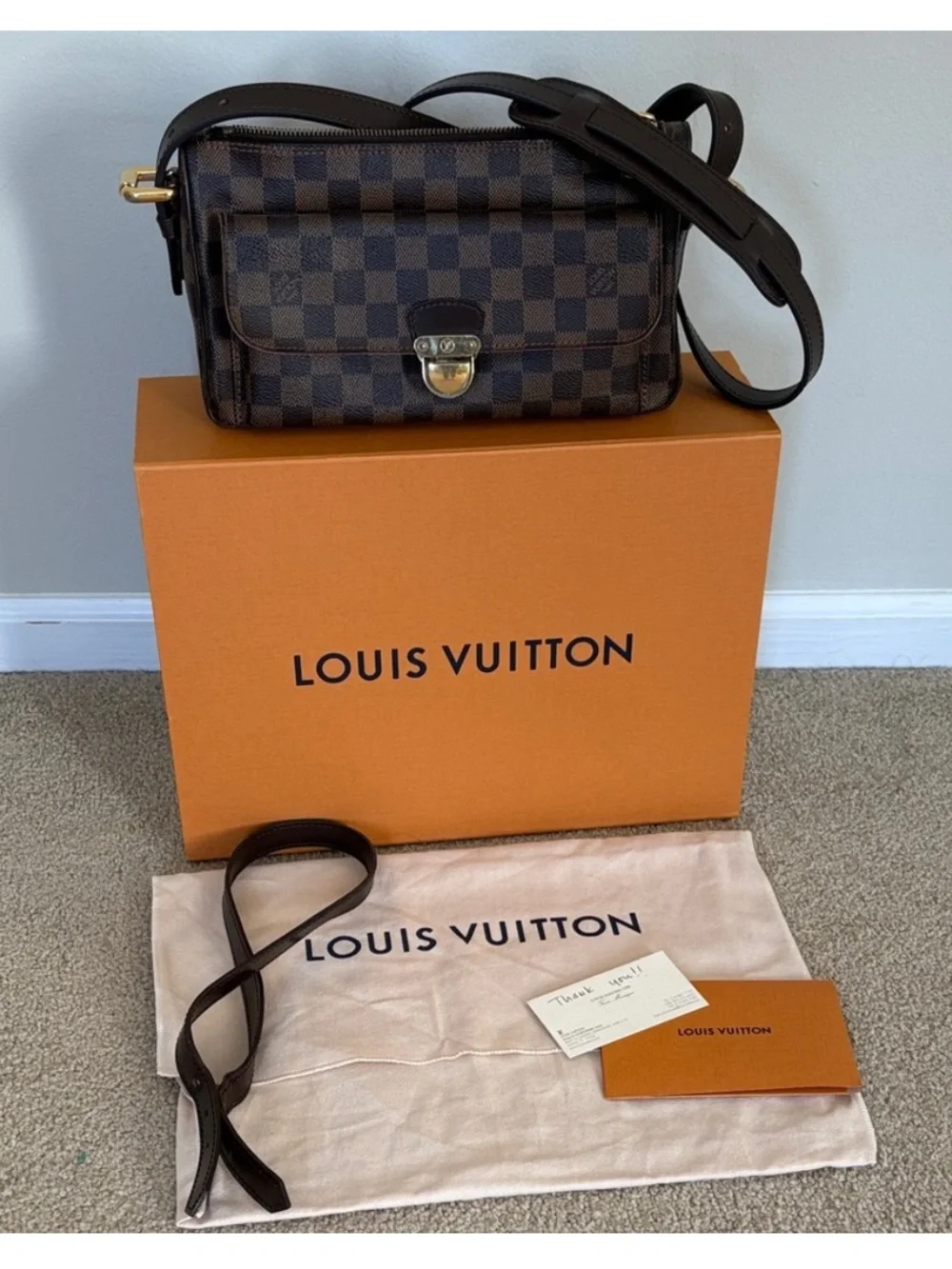 RARE DISCONTINUED Louis Vuitton Ravello Handbag with BOTH straps